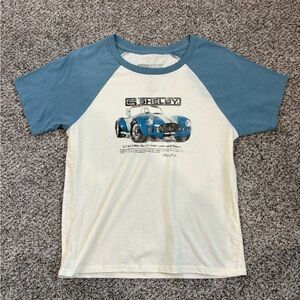 Selby women’s short sleeve - Blue and Cream